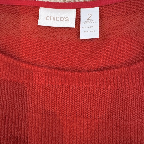 Chico’s size 2 Red Sweater - Picture 3 of 5